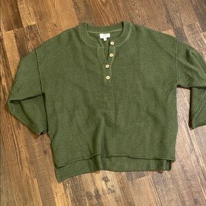 Heyson Green Button-Up Sweater